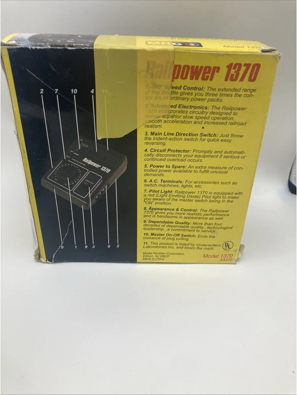 MRC Railpower 1370 AA370 Model Train Powerpack HO & N Gauge Trains Full 18 VA